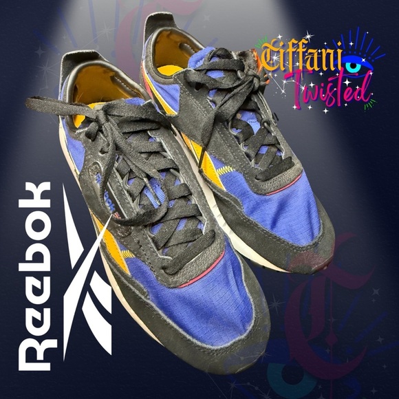 🔥 NEW Reebok Women’s Sneakers | Blue, Black & Yellow | Size 6.5 - Picture 4 of 5